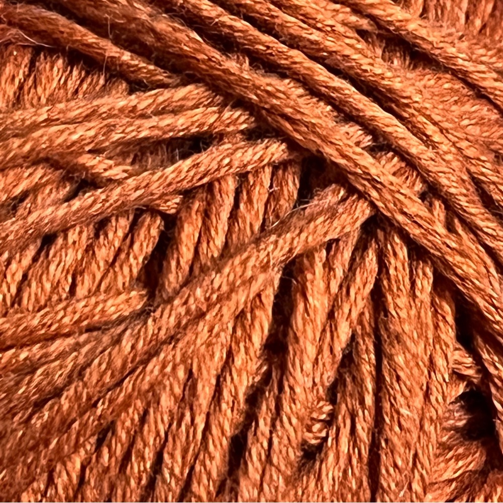 2 Large Burnt Orange Colored Yarn Balls- Prima Cotton. New. - Picture 3 of 9